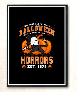 Halloween Horrors Modern Poster Print