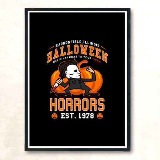 Halloween Horrors Modern Poster Print