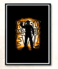 Halloween Slasher Silhouette Modern Poster Print