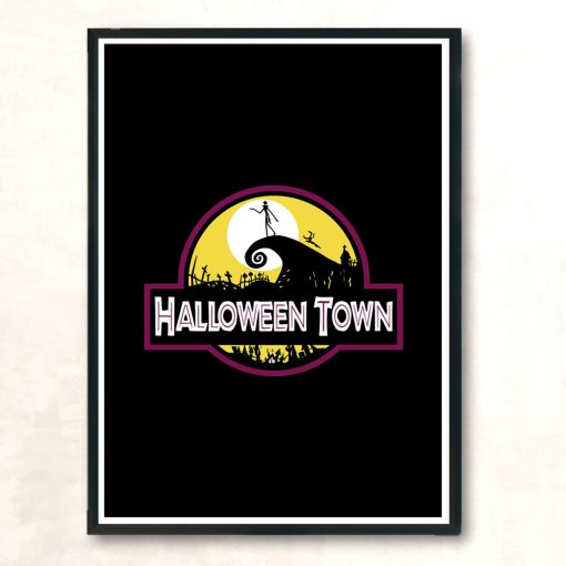 Halloween Town Modern Poster Print