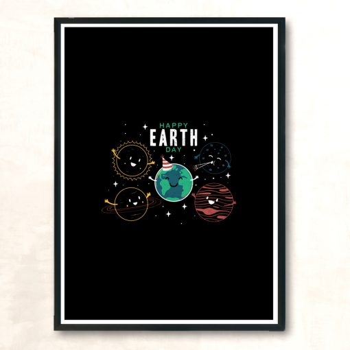 Happy Earth Day Modern Poster Print