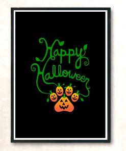 Happy Halloween Pawpkin Print Modern Poster Print