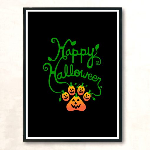 Happy Halloween Pawpkin Print Modern Poster Print