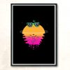 Happy Sunset Porky Roebuck Modern Poster Print