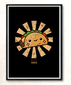 Happy Taco Retro Japanese Modern Poster Print