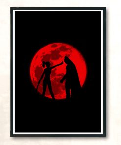 Harley Quinn Vs Batman Modern Poster Print