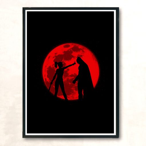 Harley Quinn Vs Batman Modern Poster Print