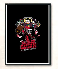 Harley Vs The Mad World Modern Poster Print