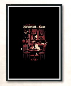 Haunted By Cats Modern Poster Print