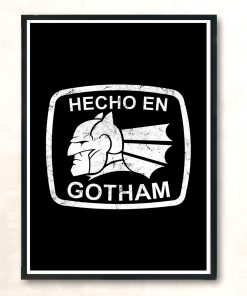 Hecho En Gotham White Modern Poster Print