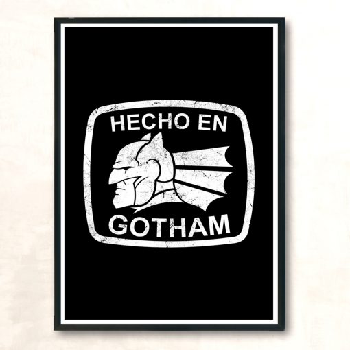 Hecho En Gotham White Modern Poster Print