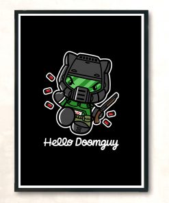 Hello Doomguy V2 Modern Poster Print