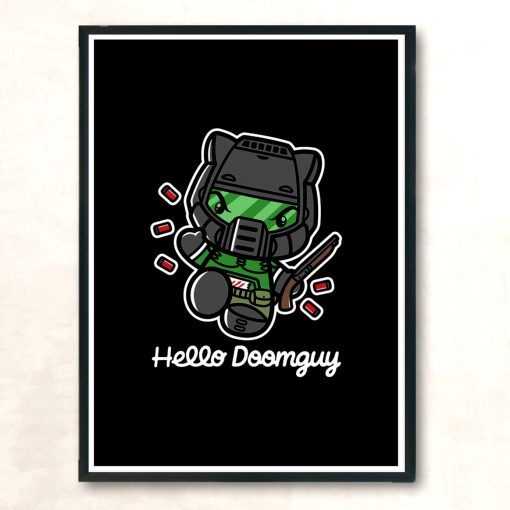 Hello Doomguy V2 Modern Poster Print