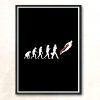 Hero Evolution White Modern Poster Print