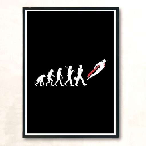 Hero Evolution White Modern Poster Print