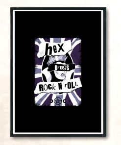 Hex Drugs Rock N Roll Evil Queen Punk Goth Modern Poster Print