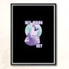 Hey Moon Hey Modern Poster Print