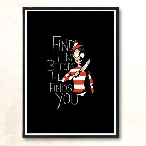 Hiding In The Dark Modern Poster Print