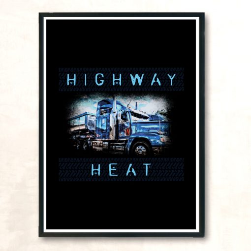 Highway Heat Modern Poster Print