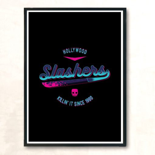 Hollywood Slashers Modern Poster Print