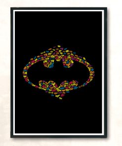 Holy Bat Fight Modern Poster Print