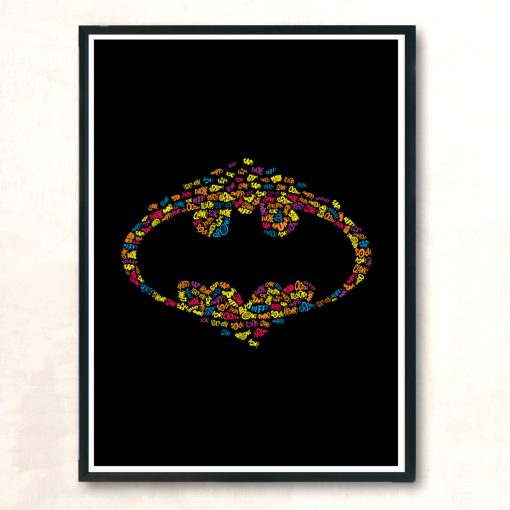 Holy Bat Fight Modern Poster Print