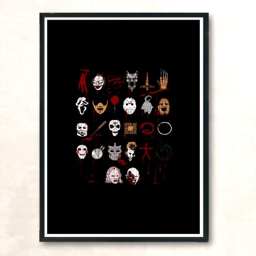 Horror Abcs Modern Poster Print