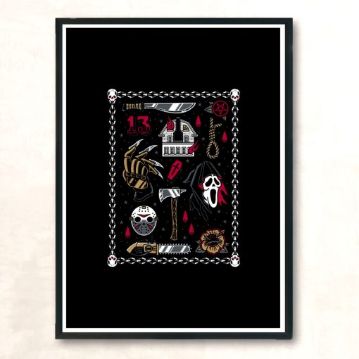 Horror Movie Flash Traditional Tattoo Goth Modern Poster Print