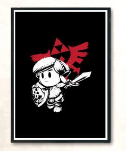 Hylian Hero White Modern Poster Print