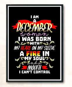 I Am A December Woman Hoodie Huge Wall Poster