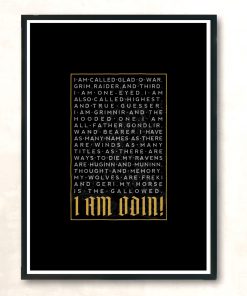 I Am Odin Ii Modern Poster Print