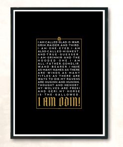 I Am Odin Iii Modern Poster Print