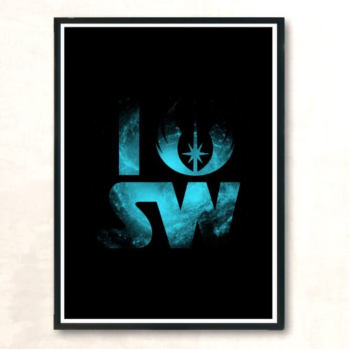 I Heart Jedi Modern Poster Print