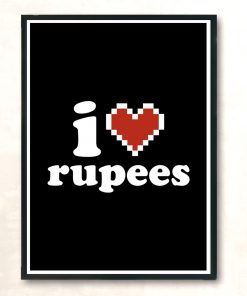 I Heart Rupees Modern Poster Print