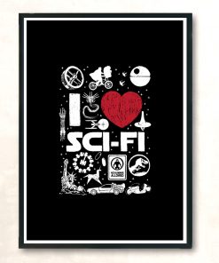 I Love Scifi Modern Poster Print