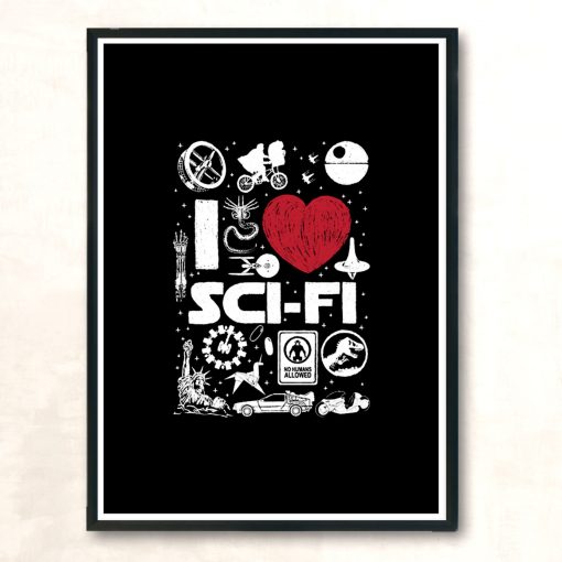 I Love Scifi Modern Poster Print