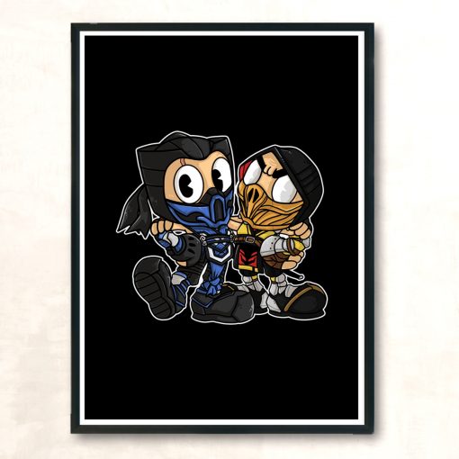 Icehead And Fireman Modern Poster Print