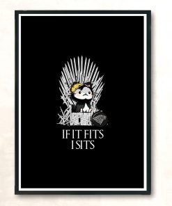 If It Fits I Sits Modern Poster Print