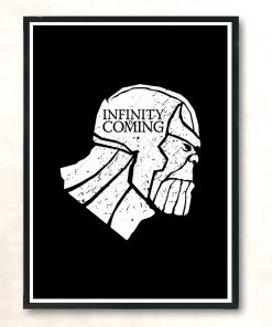 Infinity Is Coming White Modern Poster Print