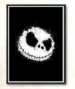 Ink Skull Modern Poster Print