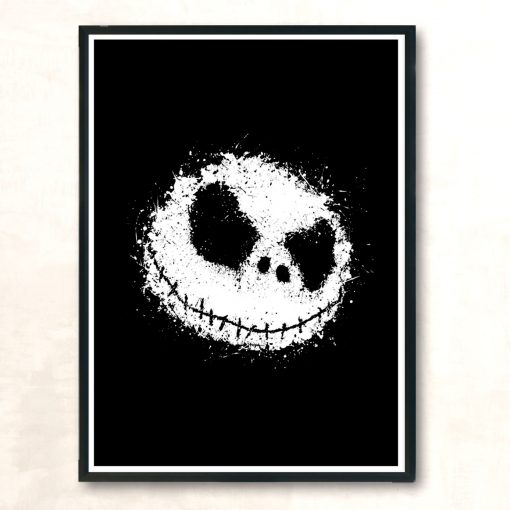 Ink Skull Modern Poster Print