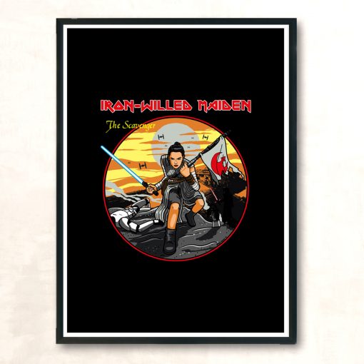 Iron Willed Maiden Modern Poster Print