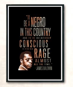 James Baldwin Rage Almost All The Time Vintage Wall Poster