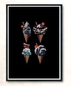 Japanese Ice Creams Modern Poster Print