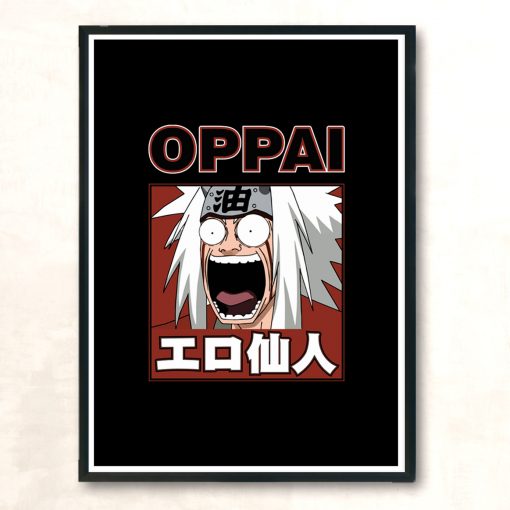 Jiraiya Oppai Modern Poster Print