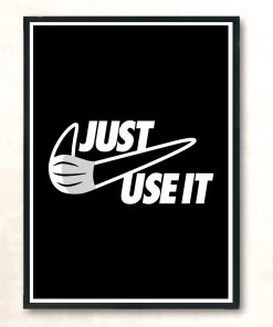 Just Use The Mask White Modern Poster Print