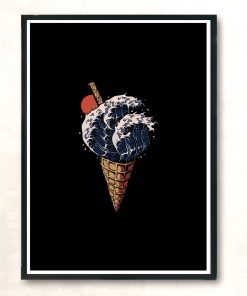 Kanagawa Ice Cream Modern Poster Print