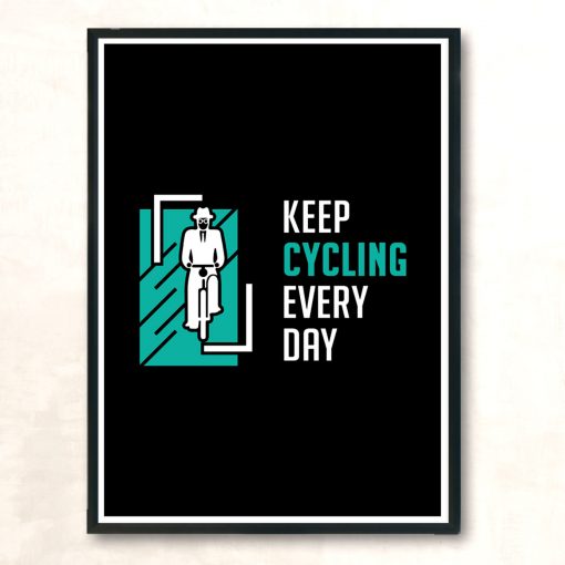 Keep Cycling Modern Poster Print