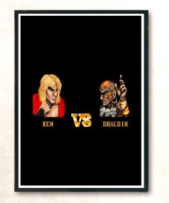 Ken Vs Dhalsim Modern Poster Print