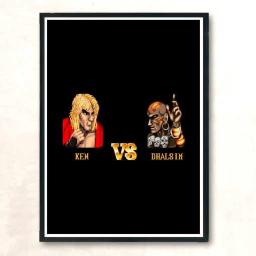 Ken Vs Dhalsim Modern Poster Print